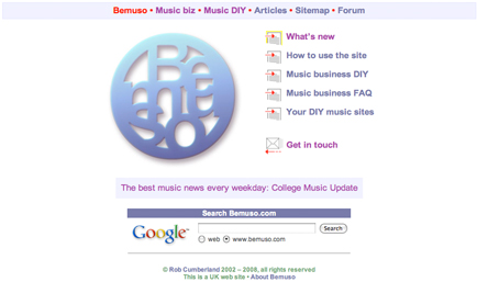 2008 homepage
